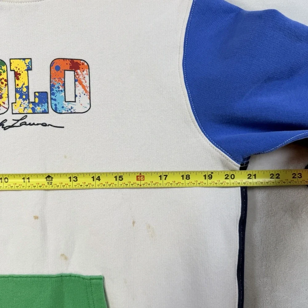 Polo Ralph Lauren Multicolor Pullover Hoodie Long Sleeve Logo Teen 18-20